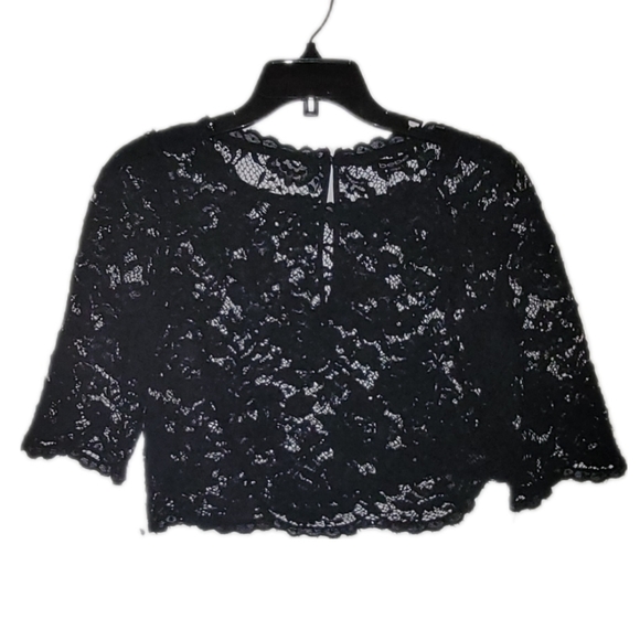 BEBE Silk Lace Crop Top - Picture 1 of 6
